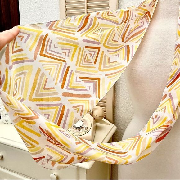 Infinity Scarf. Lightweight. Tribal Ethnic Harlequin. Citrus Pastel. NWT. - Picture 3 of 4